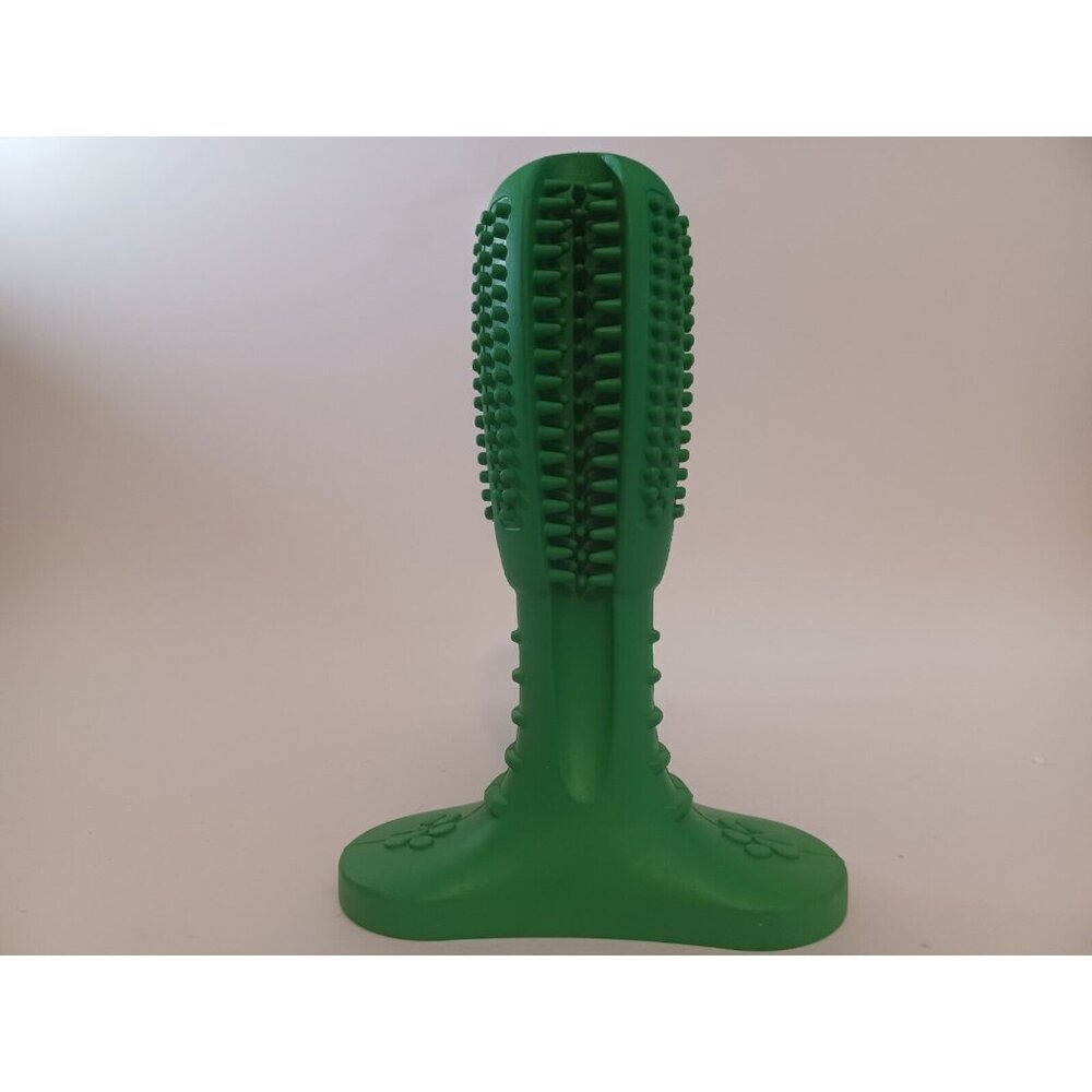 Dog Chew Toys, Green Rubber Dog Toothbrush, Dog Teeth, Cleaning Dental Care